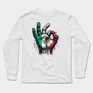 Mexico Flag Long Sleeve T-Shirt